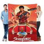 Tony Montana Action Scene Flannel Blanket Aesthetic Room Decor Soft Cozy Movie Theme Throw Blanket for Bedroom Sofa Couch Dorm Men Fans Birthday Christmas Holiday Gift - View 9