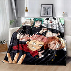 Cartoon Anime Jujutsu Kaisen Throws Blanket Super Soft Featuring Yuji,Megumi,obara and Satoru Gojo Blanket for Travel Beding Bed - View 16