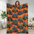 Soft Funny Throw Blanket M-Monster Jam Flannel Blanket - Soft and comfortable, with fashionable print design, suitable for daily use and gift giving (birthdays, Christmas, Thanksgiving) B-4 - View 21