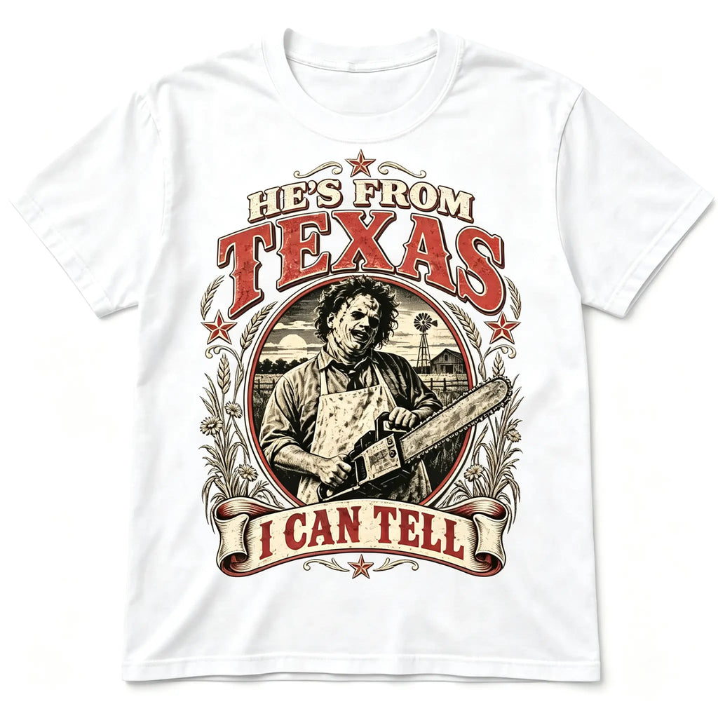 Texas Movie Graphic T-Shirt - Halloween Regular Fit Tee, Spooky Season Fan Top - View 14