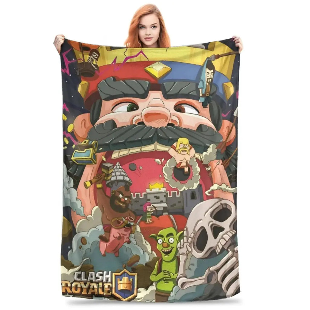 Clash Royale Game Super Soft Blanket Kids Plush Throw Blanket Street Trend Couch Bed Flannel Bedspread Sofa Bed Cover Christmas gift Dream Weave Home - View 11