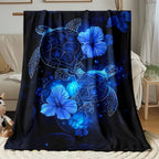 Soft Plush Warm Turtle Print Flannel Animal Blanket - Ideal for Sofas & Beds, Perfect Gift for Family & Self, Multiple Sizes Available, Soft Blankets - View 8