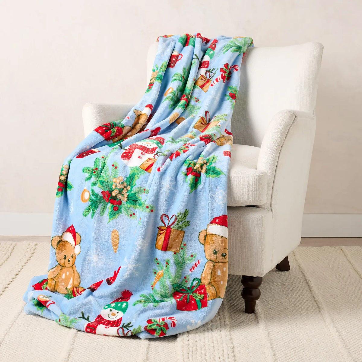 Kringle Express Oversized 60x80 Holiday Printed Throw - View 6