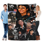 Michael Jackson King Of Pop Vintage Flannel Throw Blanket - Ultra Soft, Cozy Warm - for Bedroom, Couch, Travel - Perfect Gift for Pop Fans, Gifts for Him - Aesthetic Room Decor - View 9