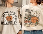 Halloweentown Est 1998 Back and Front T-Shirt - Sweatshirt - Hoodie, Retro Halloween Town Crewneck Sweater, Halloweentown University Halloween Fall Sweatshirt, Halloween Party 2024 Shirts, Full Color, For Men, For Women, Casual, Classic Fashion, Tee Print - View 1