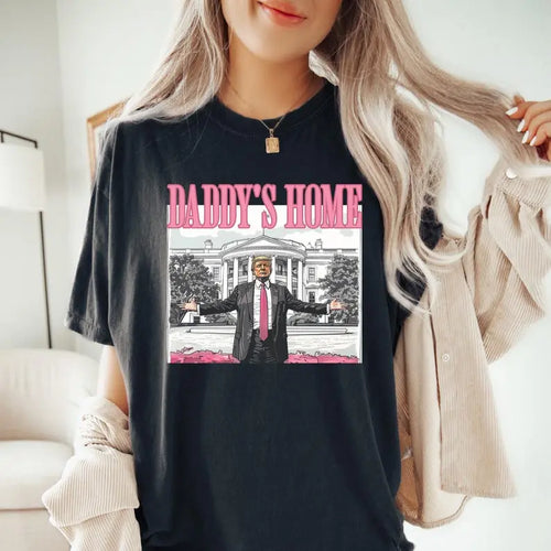 's Home T-Shirt Funny Unisex Graphic Cotton Crew Tee