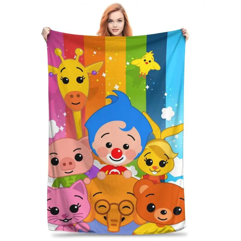 Plim Plim Blanket Cozy cartoon blanket with Plim Plim enjoying a fun circus ride, flannel material makes it perfect for chilling Children's Blankets - View 12