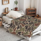 Vintage Duck Camo Blanket Retro Hunting Style Camouflage Throw for hunters outdoor Car Travel Home Gift for Men Women Adults - View 2