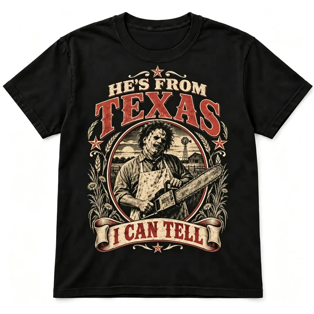 Texas Movie Graphic T-Shirt - Halloween Regular Fit Tee, Spooky Season Fan Top - View 15