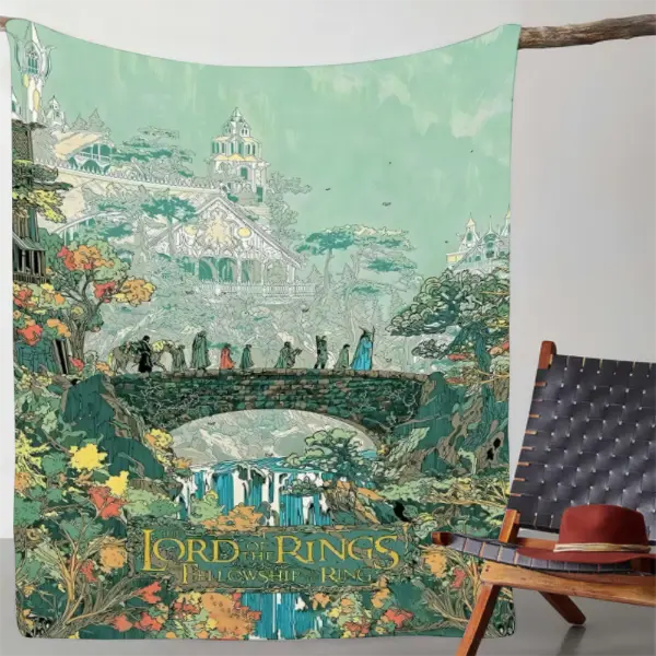 Lord Of The Rings Flannel Throw Middle Earth Landscape Ultra Soft Warm Fabric All Season Comfort Perfect For Sofa Bed nap Chair Decor Durable Machine Washable Long Lasting Quality blankets ultra-soft throw blanket - View 3