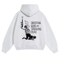 SHOOTING GUNS AND SPREADING BUNS Skull with Sexy Lady Unisex FallFreshness outfits men streetwear 80s 90s graphic tees cotton  funny Hoodies men gifts