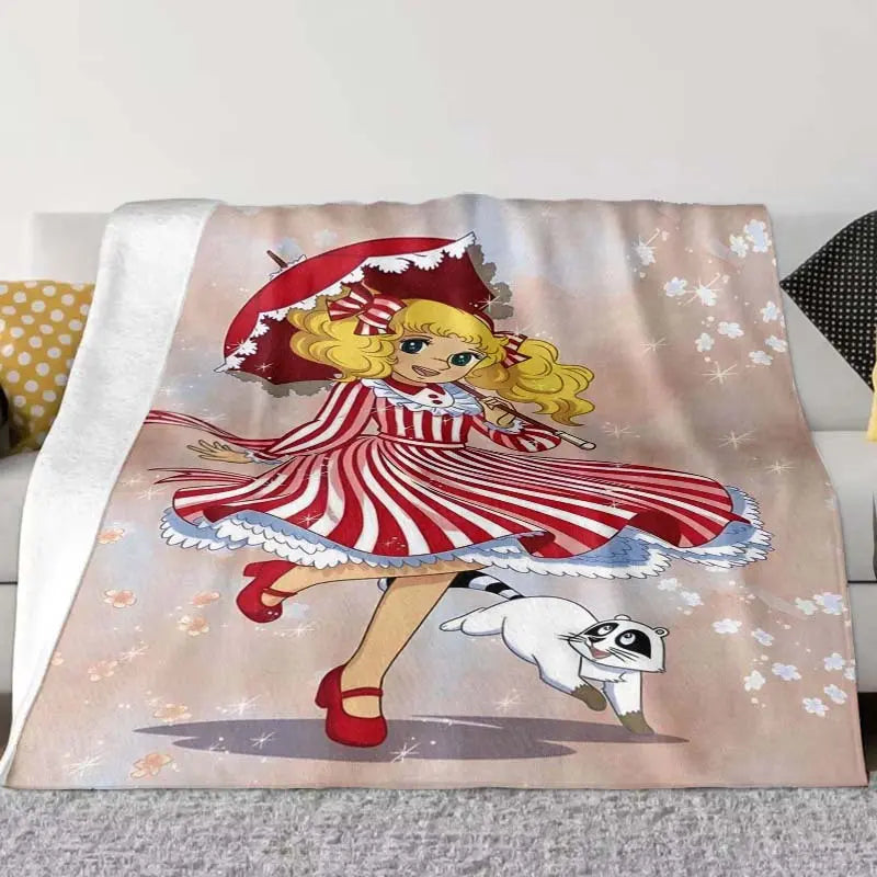 [Memorial Day Deals] Multi-Size Anime Candy Digital Print Glam Soft Cozy Blanket - All-Season Wrap for Sofa, Office - Christmas Gift for Friends, Anime Room Decor & House Decor - View 4