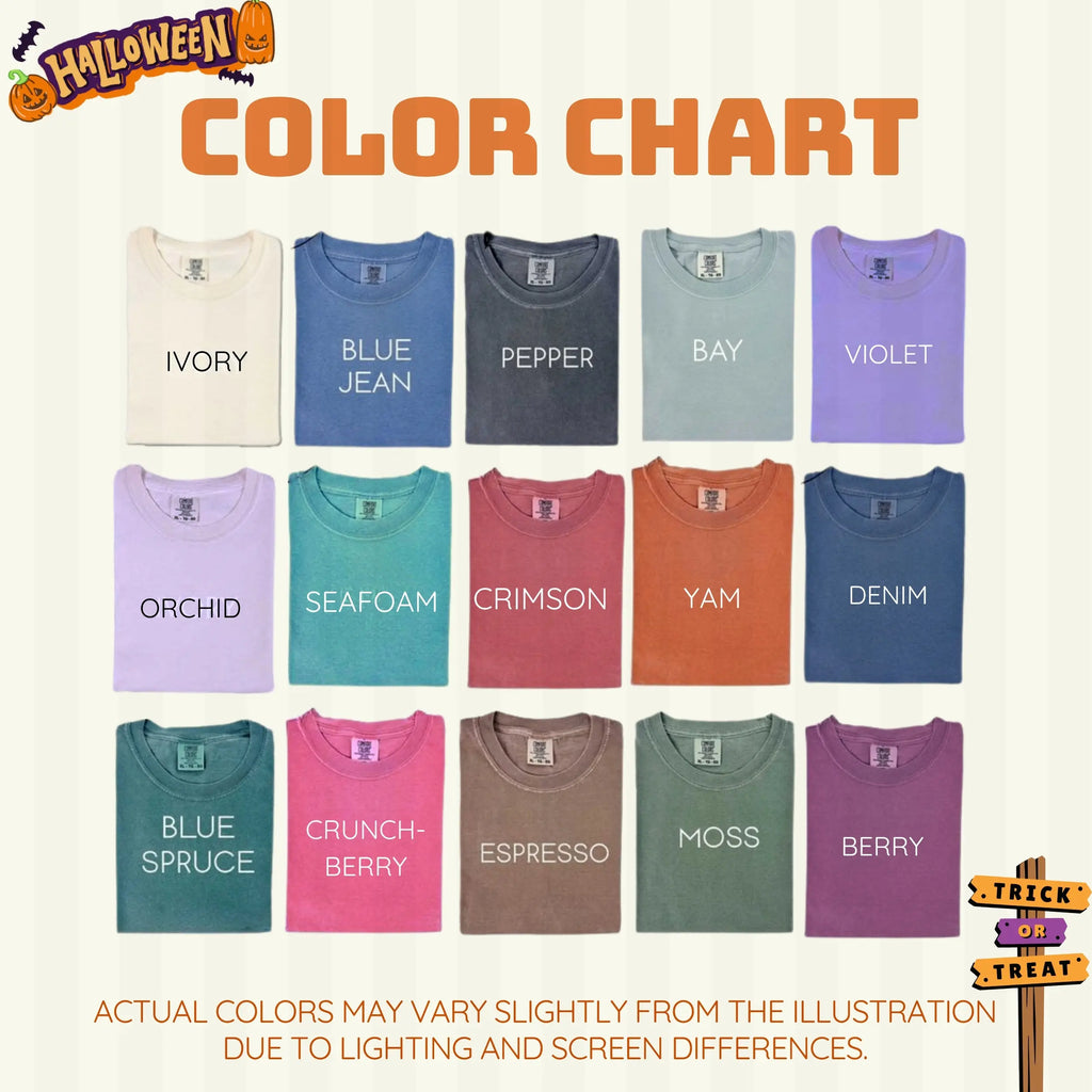 Comfort Colors 90s Bears Halloween Shirt, Trick or Treat Tee, Haunted House Graphic T-Shirt, Pumpkin Lover Spooky Season Gift - View 8