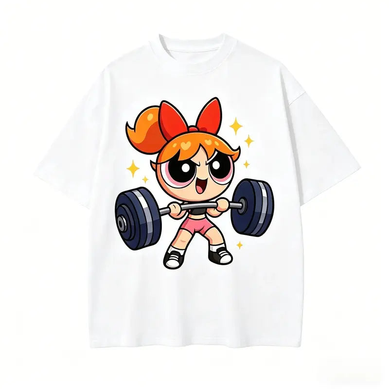 Cute Y2K Blossom Powerpuff Gym Graphic Tee