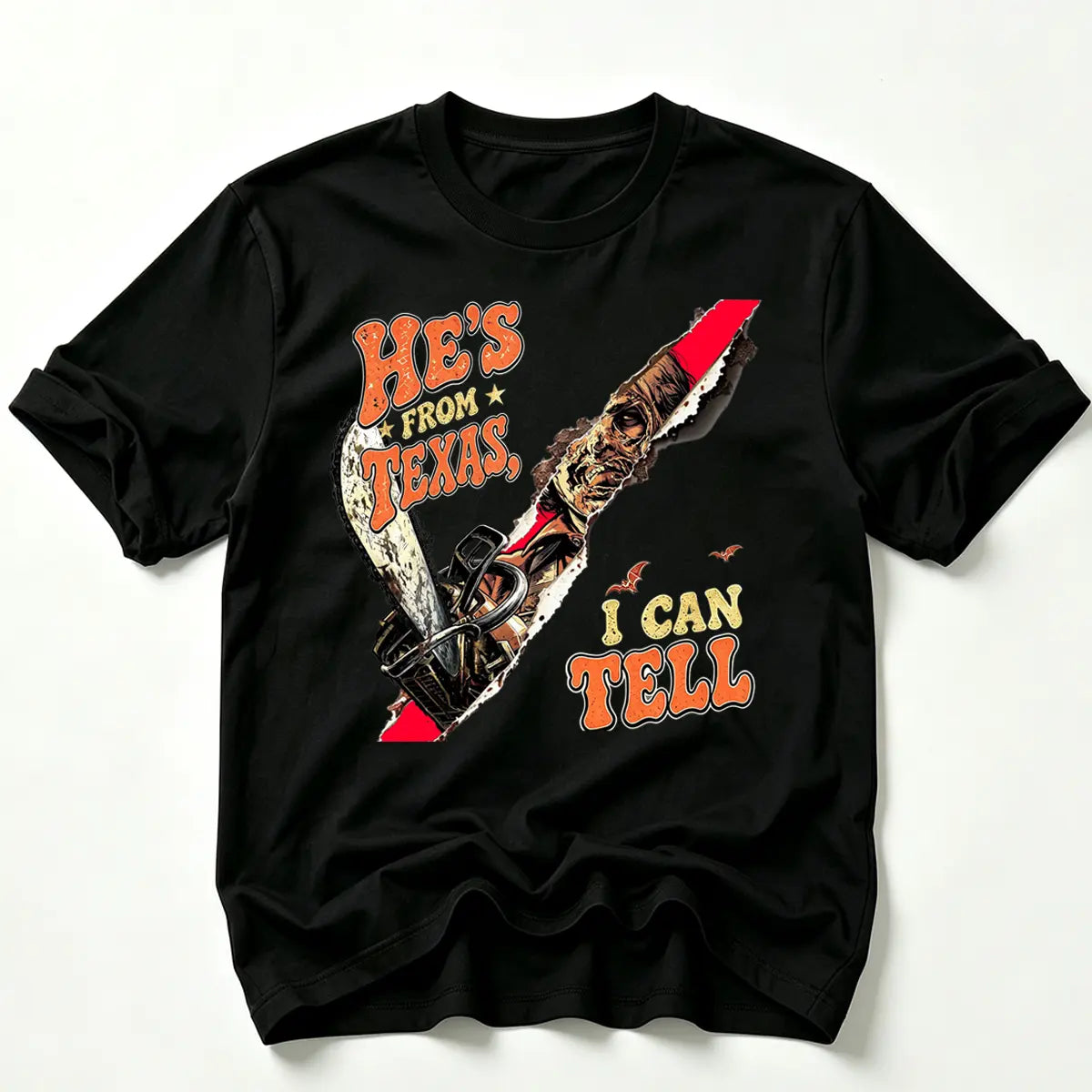 Texas Movie Graphic T-Shirt - Halloween Regular Fit Tee, Spooky Season Fan Top - View 6
