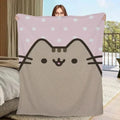 Pusheen Cat Plush Blanket Ultra Soft Flannel Fabric Adorable Kawaii Design Perfect Couples Gift For Anime Fans Cuddle Essential Cozy Nights Snuggle Companion office nap cover flannel portable throw blanket - View 10