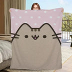 Pusheen Cat Plush Blanket Ultra Soft Flannel Fabric Adorable Kawaii Design Perfect Couples Gift For Anime Fans Cuddle Essential Cozy Nights Snuggle Companion office nap cover flannel portable throw blanket - View 10