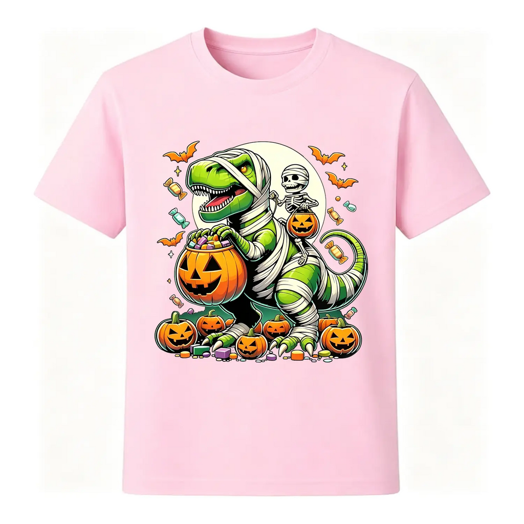 Kids' Halloween Funny T Rex Dinosaur Mummy T-Shirt Boys Trick Treat Costume