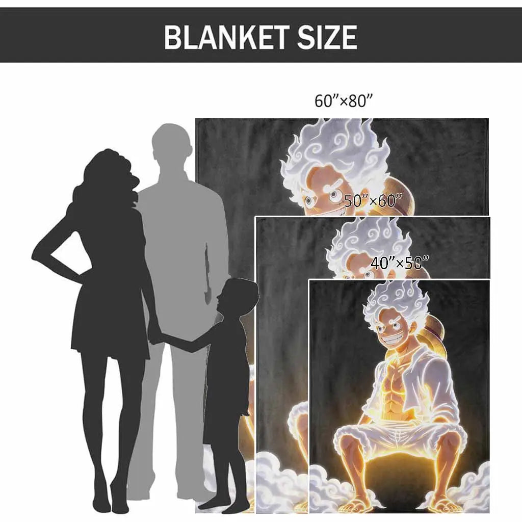 Glow Warrior Flannel Blanket - Lightning Aura Anime Print, Ultra Soft, Warm, Durable Texture, Boujee Home Accessories, Unique Room Decor, Bedroom Items for Cozy Look (Bedroom, Sofa Use) - View 7