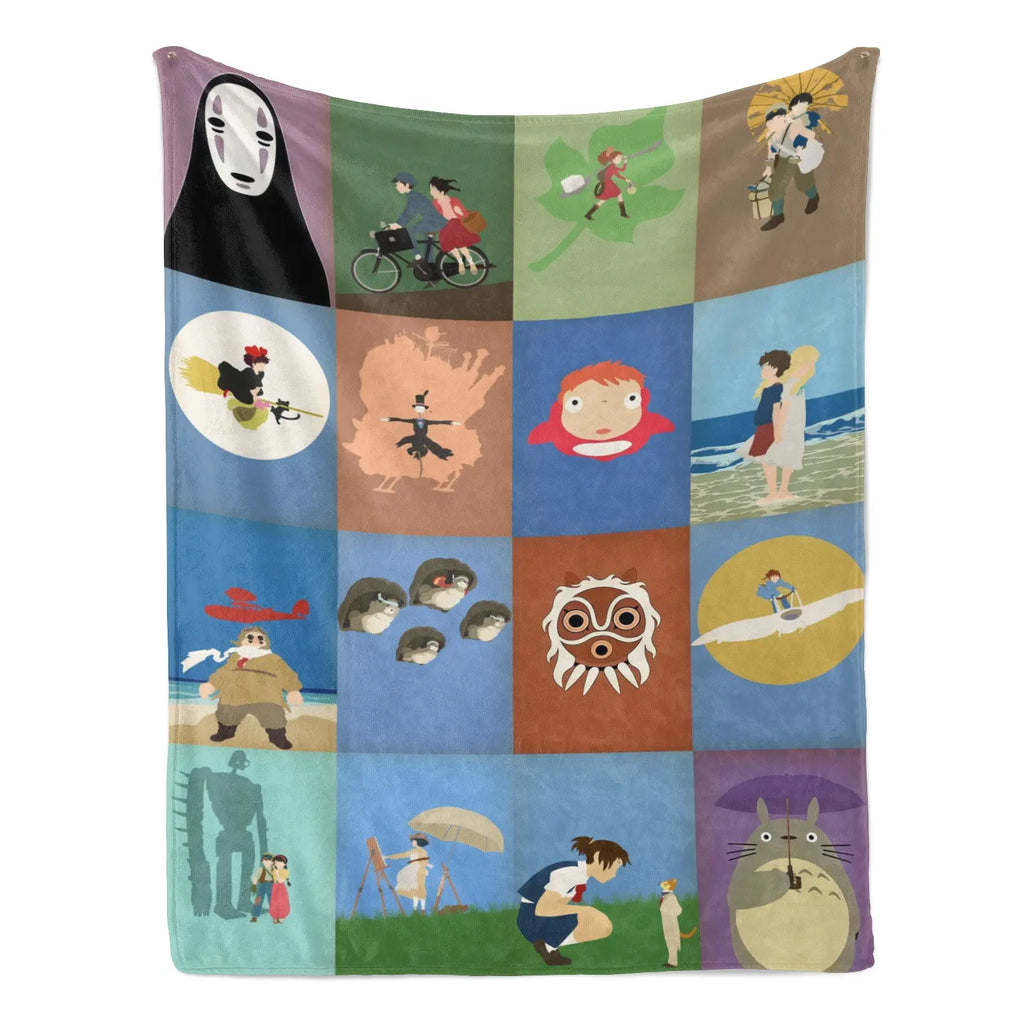 Studio Ghibli Anime Blanket Soft Funny Throw Blanket Cozy Lightweight Plush Portable Cover Blanket For Sofa,Warm Gift For Birthday,Christmas,Multiple Blanket - View 13