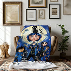 Coraline Cartoon Character Print Flannel Blanket - Soft Warm Bed Throw for Home or Travel Use, Ideal Holiday Christmas Birthday Gift for Teens, Flannel Blankets - View 8
