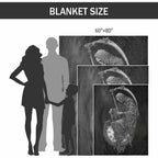 Grim Reaper Flannel Throw Blanket - Soft, Gentle on Skin, Death & Time Clock Print, Lightweight, Anti-Pilling, Wrinkle Resistant, Gothic Home Decor, Halloween Gift for Dark Fantasy Lovers, Cozy Warm Bedding Blanket - View 7
