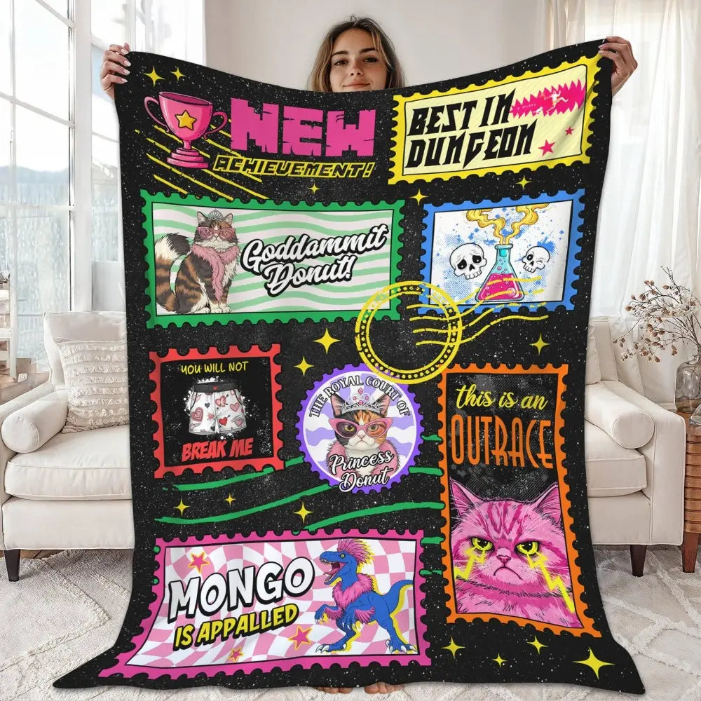 Dungeon Crawler Carl Flannel Throw Blanket Soft Funny Throw Blanket Cozy Lightweight Plush Portable Cover Blanket For Sofa,Warm Gift For Birthday,Christmas,Multiple Blanket - View 11