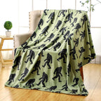 Funny Big Foot Sasquatch Gifts Blanket, Bigfoot Blanket for Men Women, Funny Birthday Unique Sasquatch Gifts, Vintage Flannel Throws Blanket for Bed Sofa Car, Gift for Him, Printed on One Side, Cozy Throw Blankets,Halloween Christmas Gift - View 6
