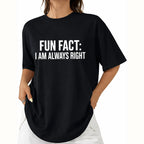 Fun Fact I Don’t Care Sweatshirt - Sarcastic College Style