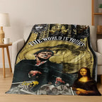 Tony Montana Action Scene Flannel Blanket Aesthetic Room Decor Soft Cozy Movie Theme Throw Blanket for Bedroom Sofa Couch Dorm Men Fans Birthday Christmas Holiday Gift - View 13