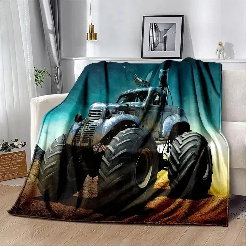 Soft Funny Throw Blanket M-Monster Jam Flannel Blanket - Soft and comfortable, with fashionable print design, suitable for daily use and gift giving (birthdays, Christmas, Thanksgiving) B-4 - View 17
