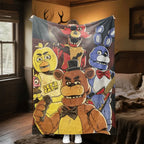 FNAF Avatar Animal Character Plush Throw Blanket - Soft Fluffy Fleece, Lightweight Cozy Warm, Machine Washable for Bed Sofa, Perfect Christmas Gift - View 1