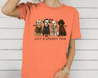Just a Spooky Paw Halloween Unisex T-Shirt, Cute Dog Holiday Graphic Tees for Women & Men, Oversized Tees,  Autumn Wear