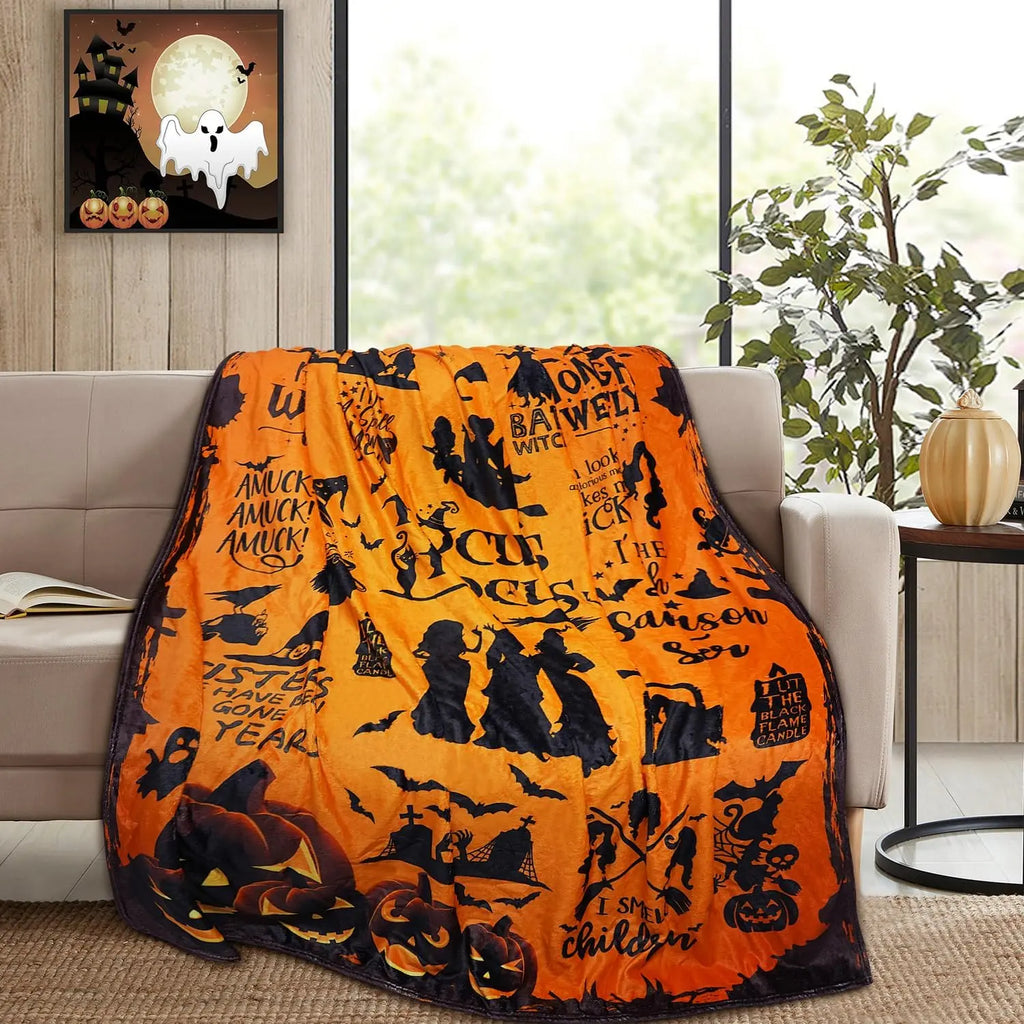 SPXUBZ Movie Witch Blanket Halloween Throw Blankets for Women Witch Flannel Fleece Blankets for Couch Sofa Bed Bedroom Chair Decor Halloween Decorations Blanket Young Adults Men Women Boy Girl Gift - View 1