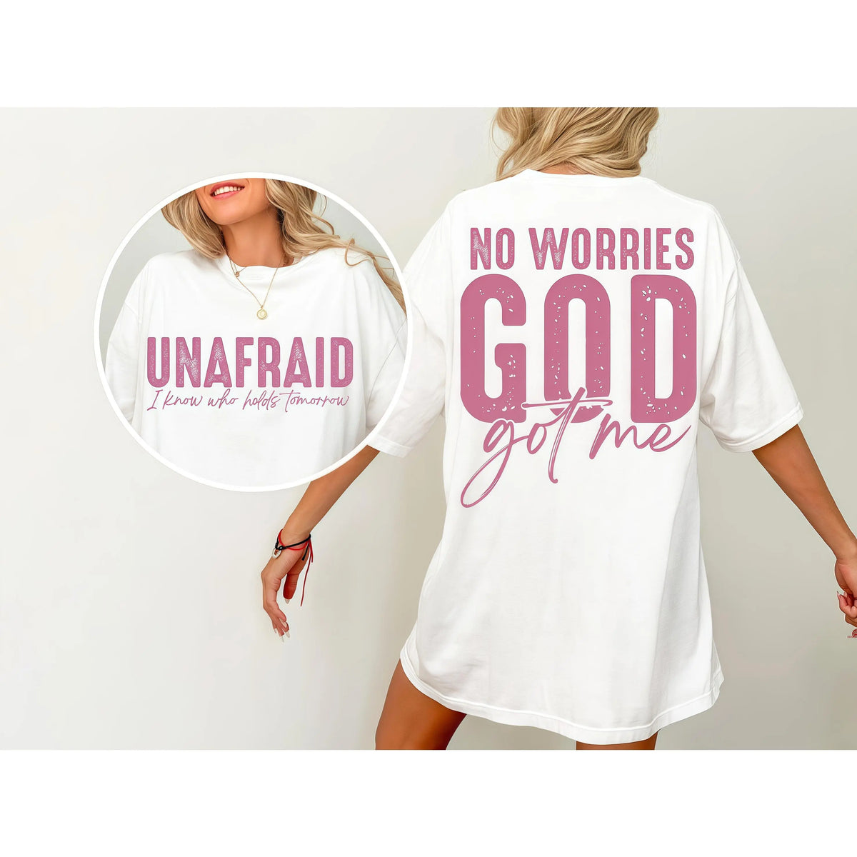 Unafraid No Worries Spiritual Tee Unisex Cotton Shirt