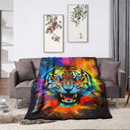 Customized Eagle Theme Cozy Flannel Blanket - Soft, Durable, Thick Warm Layer, Fade-Resistant, Flat Weave, Decorative for Cozy Setup, Ideal Blanket Gifts for Adults - View 3