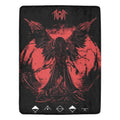 Metal Music Dark Aesthetic Pattern Flannel Blanket, Soft Warm Throw Blanket, Air-conditioned Sofa Bedroom Dorm Couch Office Car Travel Home Blanket, Warm Nap Blanket for Men Women Adults Boys Girls, Birthday Mother's Day Fans Gifts - View 1