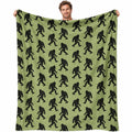 Funny Big Foot Sasquatch Gifts Blanket, Bigfoot Blanket for Men Women, Funny Birthday Unique Sasquatch Gifts, Vintage Flannel Throws Blanket for Bed Sofa Car, Gift for Him, Printed on One Side, Cozy Throw Blankets,Halloween Christmas Gift - View 1