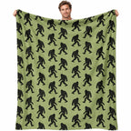 Funny Big Foot Sasquatch Gifts Blanket, Bigfoot Blanket for Men Women, Funny Birthday Unique Sasquatch Gifts, Vintage Flannel Throws Blanket for Bed Sofa Car, Gift for Him, Printed on One Side, Cozy Throw Blankets,Halloween Christmas Gift - View 1