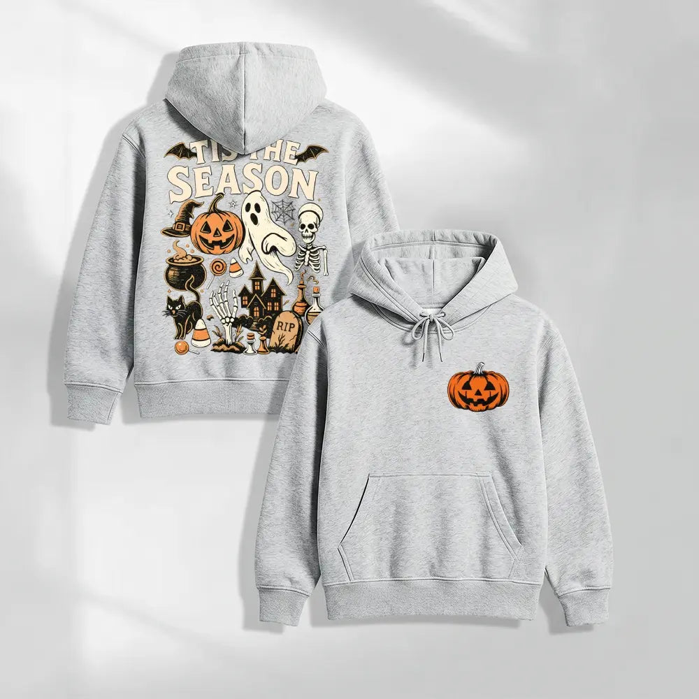 Halloween Spooky Season Graphic Hoodie Pullover Sweatshirt