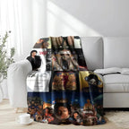 Michael Jackson King Of Pop Vintage Flannel Throw Blanket - Ultra Soft, Cozy Warm - for Bedroom, Couch, Travel - Perfect Gift for Pop Fans, Gifts for Him - Aesthetic Room Decor - View 3