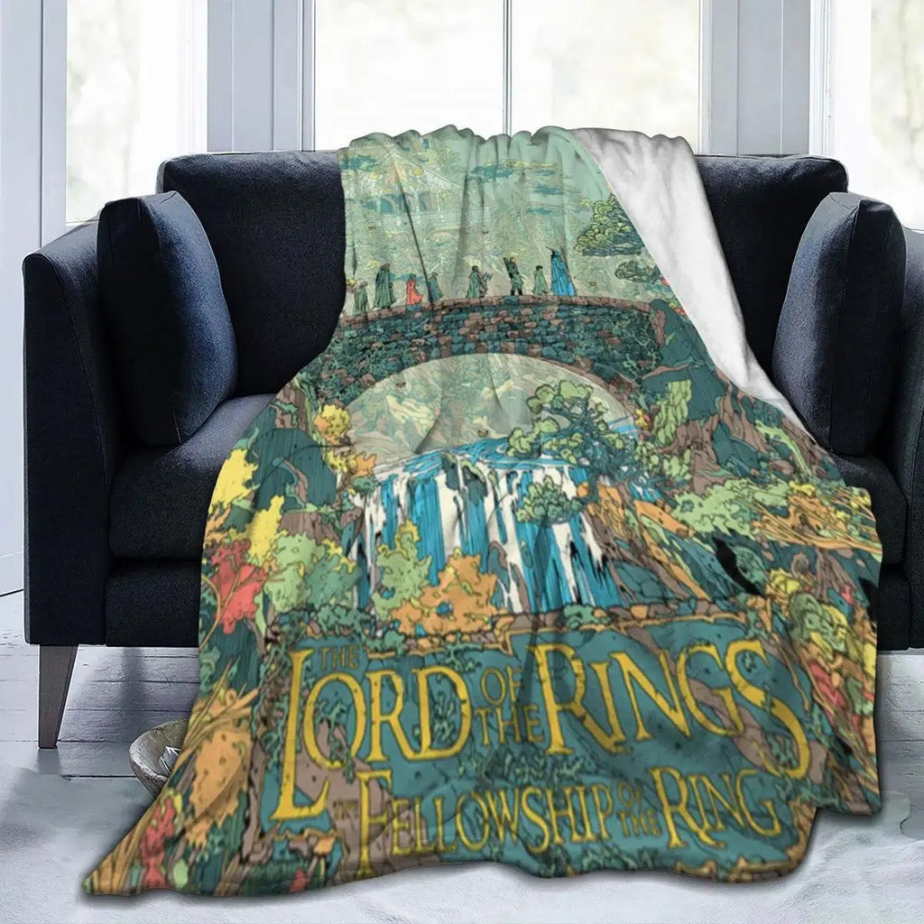 Lord Of The Rings Flannel Throw Middle Earth Landscape Ultra Soft Warm Fabric All Season Comfort Perfect For Sofa Bed nap Chair Decor Durable Machine Washable Long Lasting Quality blankets ultra-soft throw blanket - View 4