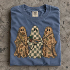 Hunting Season Ghosts Comfort Shirt: Camo Mallard Duck Halloween Tshirt - View 16