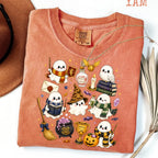 Comfort Colors Wizard Ghost Halloween Graphic Tee