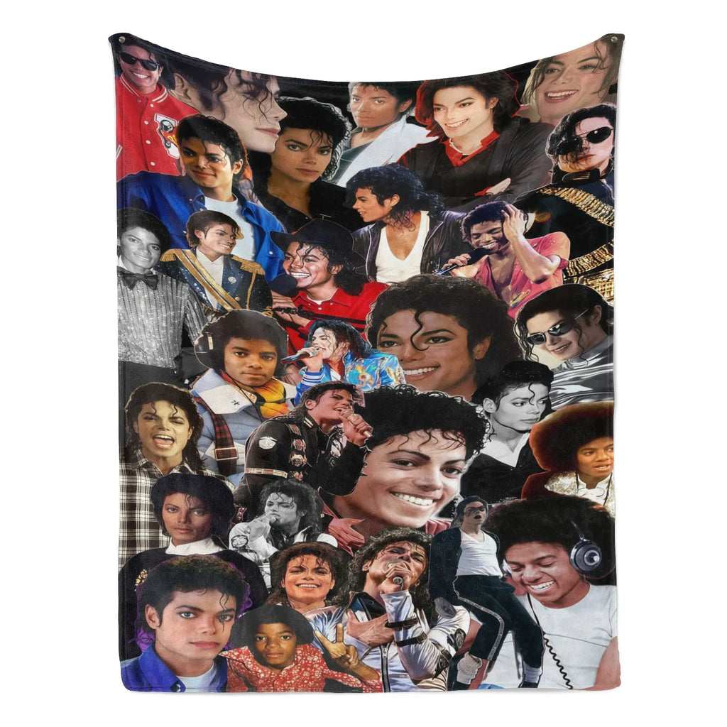 Michael Jackson Music Legend Fleece Throw Blanket - Fleece Fabric, Wrinkle-Resistant, Flannel Weave, Iconic Collage, HD Print, Durable, Breathable, Lightweight, Multi-Size (60in Option), All Seasons, for Adults’ Bed & Couch, Home & Travel - View 6