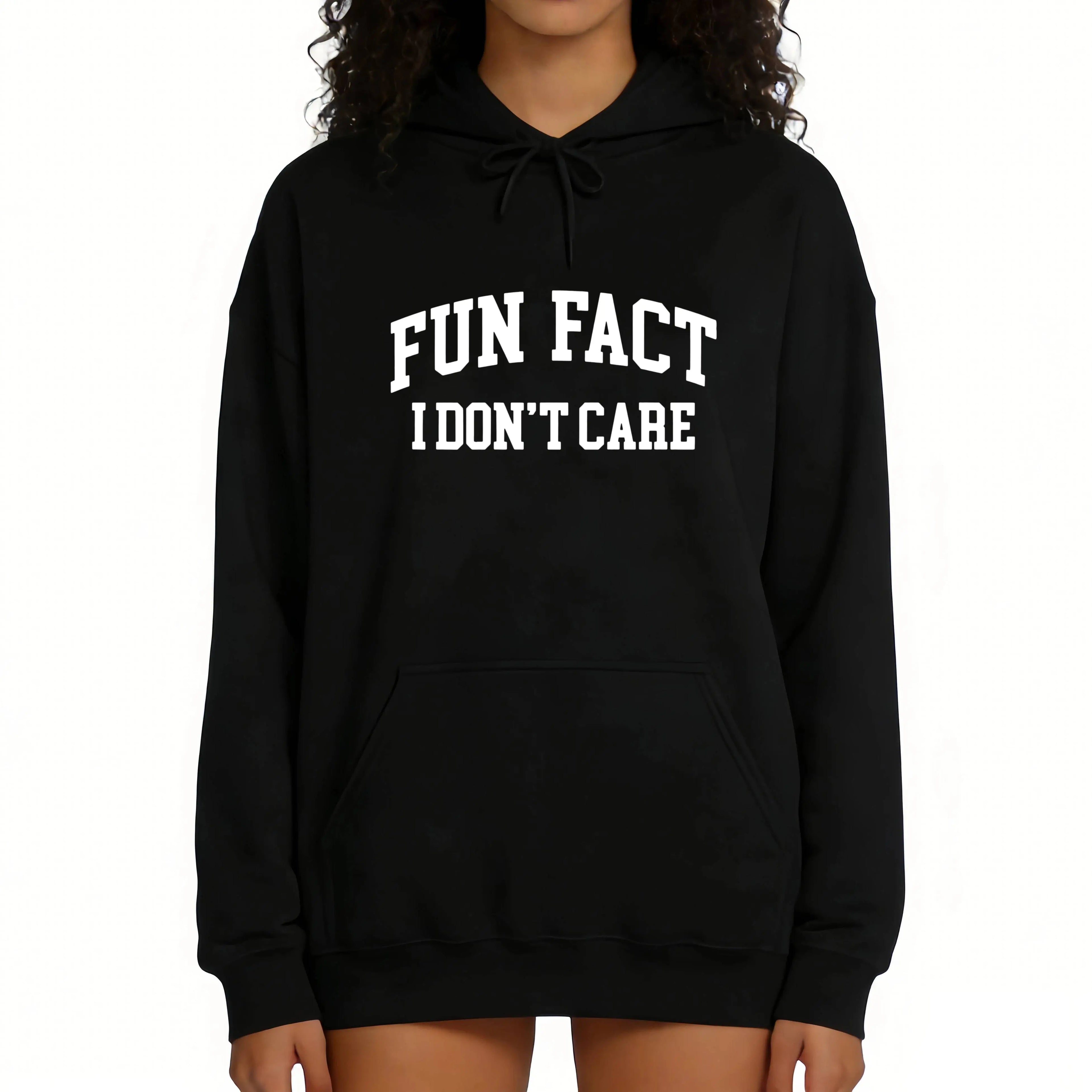 Fun Fact I Don’t Care Sweatshirt - Sarcastic College Style