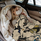 Cartoon Movie Animal Collage Flannel Plush Throw Blanket - Allover Print, All-Season Cozy Gothic Fleece, Cartoon Graphic Throw for Horror Movie Fans (Halloween, Birthdays Gifts), Flannel Plush Throws, Allover Print Blankets - View 5
