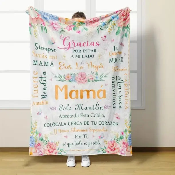 A Spanish letter: papa gives a blanket to his daughter, papa & mama give Birthday gift for son & daughter. A soft and comfortable flannel blanket, perfect for various occasions, a Valentine's Day gift.Easter Gifts for Kids - View 16