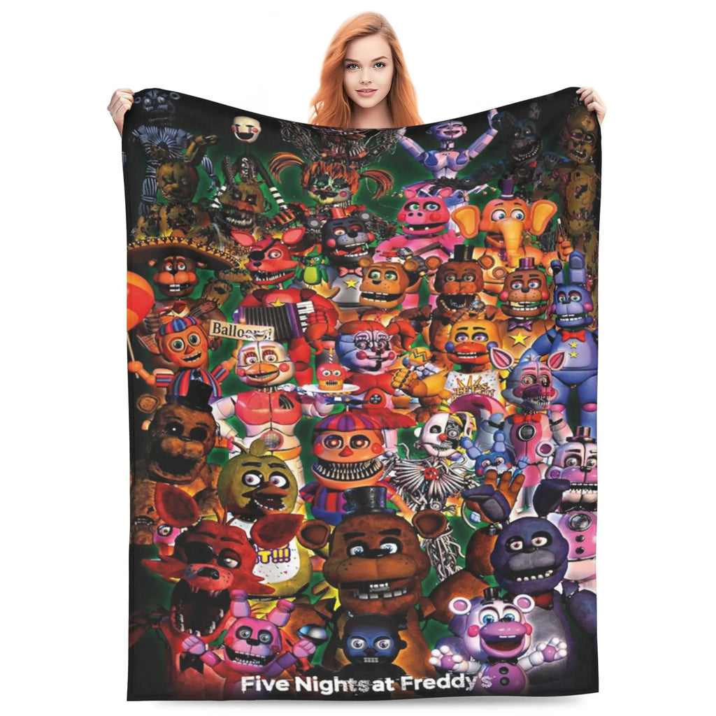 Cute Five Nights At Freddy's Blankets for Girls Boys Throw Cartoon Blanket Super Warm Soft Plush Lightweight Fleece Flannel Blanket Christmas Birthday Winter Sofa Bedding Blanket 40x30In - View 9