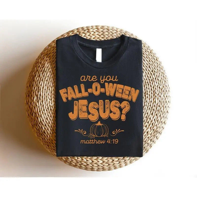 Retro Fall Religious Sweatshirt, Are You Fall-O-Ween Jesus, Womens Christian Shirt, Follow Jesus Shirt, Bible Matthew Shirt, Cute Thankful Shirt, Bible Verse Sweater, Cotton Round Neck Tee, Full Sizes, Full Colors, Womenswear